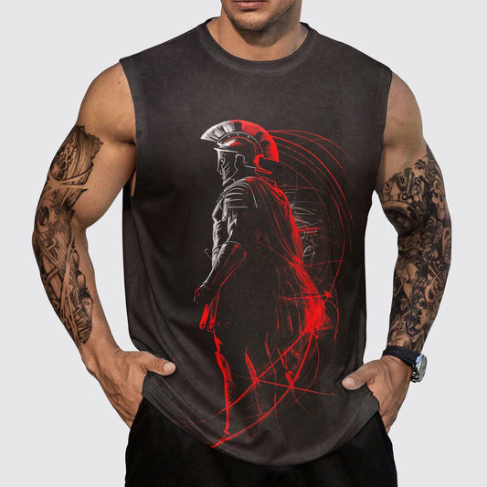 Warrior Spirit 3D Round Neck Tank Top- AA05448