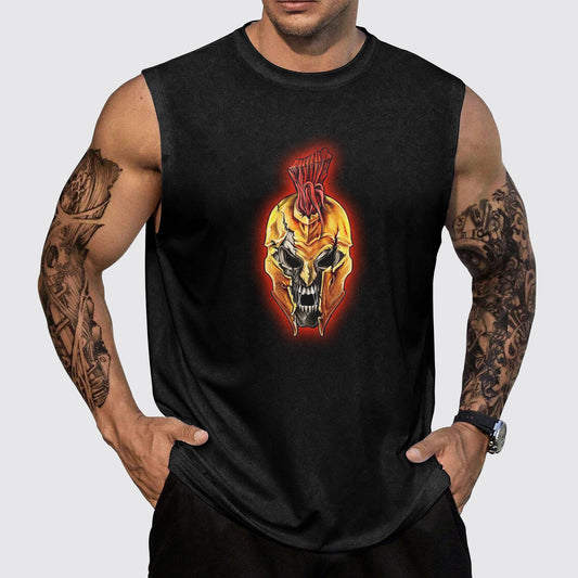 Warrior Spirit 3D Round Neck Tank Top- AA05450