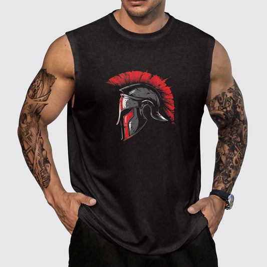 Warrior Spirit 3D Round Neck Tank Top- AA05459