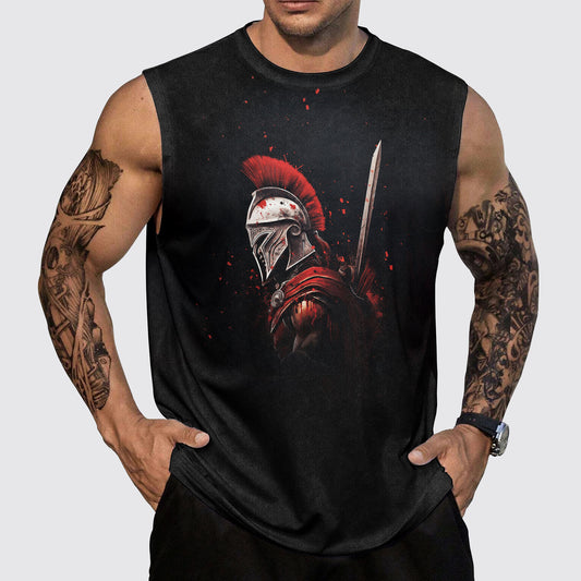 Warrior Spirit 3D Round Neck Tank Top- AA05460