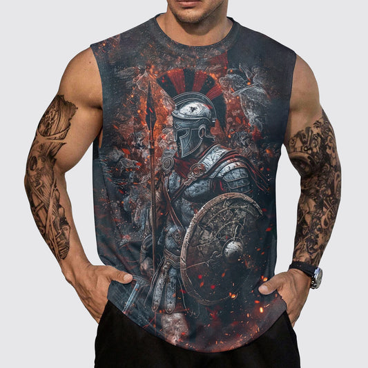 Warrior Spirit 3D Round Neck Tank Top- AA05467