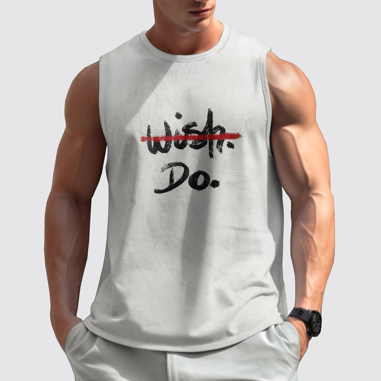 Gym-Ready Round Neck Tank Top- AA05722