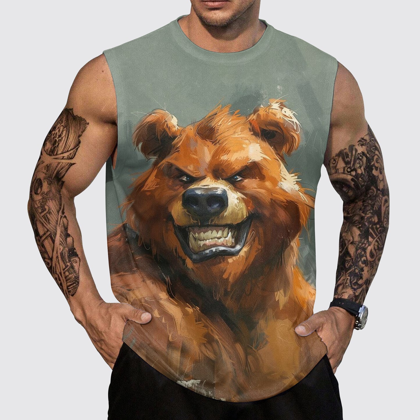 Savage Power Series Round Neck Tank Top- AA06097