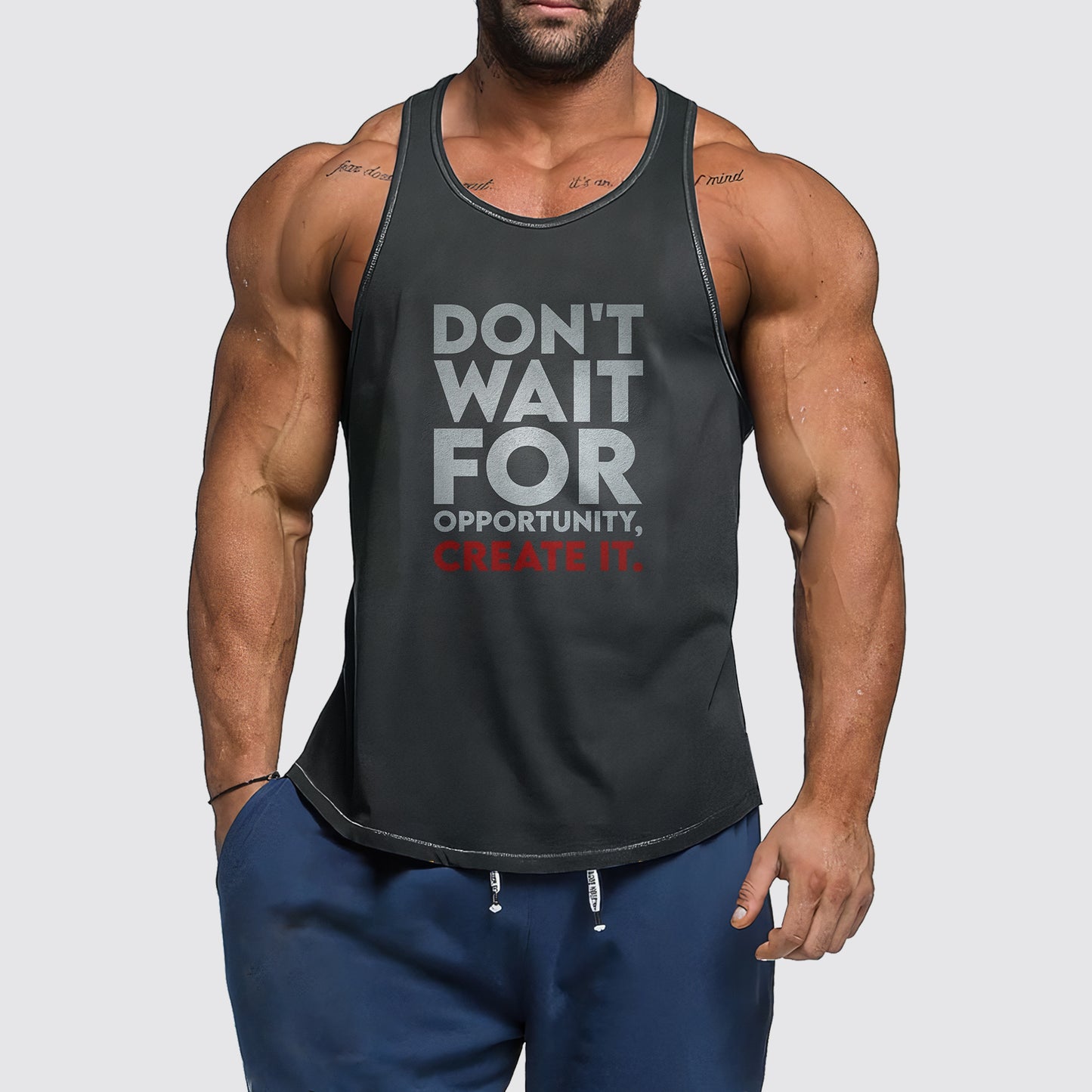 Ultimate Gym Tank Top for Men: Stay Cool and Comfy During Intense Workouts- AA06167