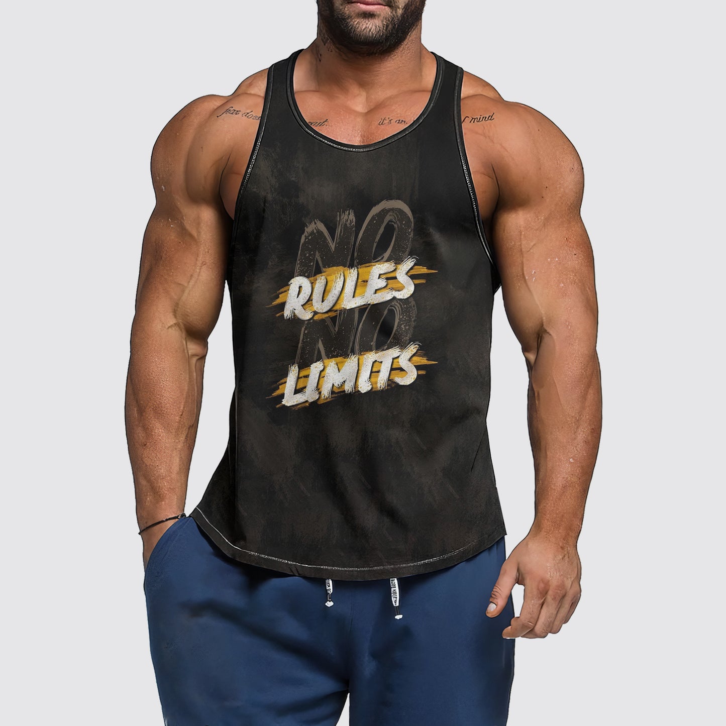 Ultimate Gym Tank Top for Men: Stay Cool and Comfy During Intense Workouts- AA06176