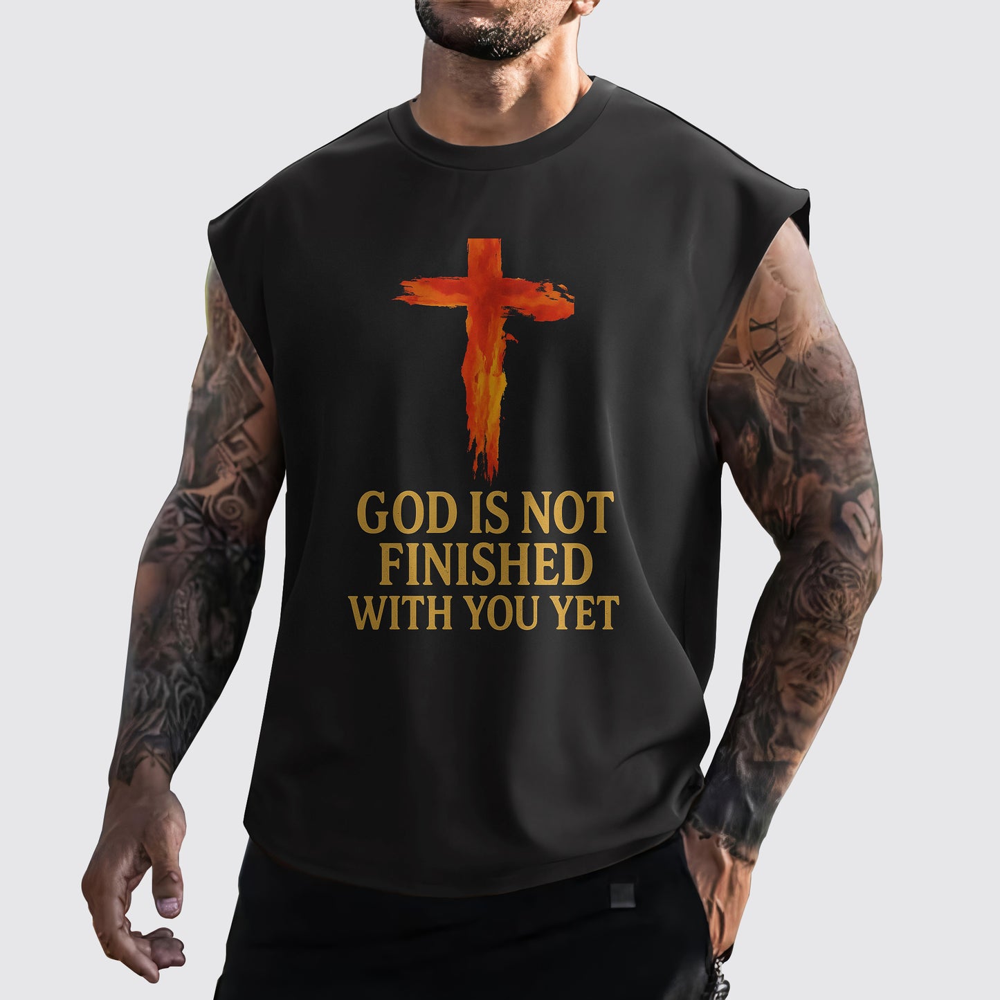 Jesus Forever Cut-Off Tank- AA06749