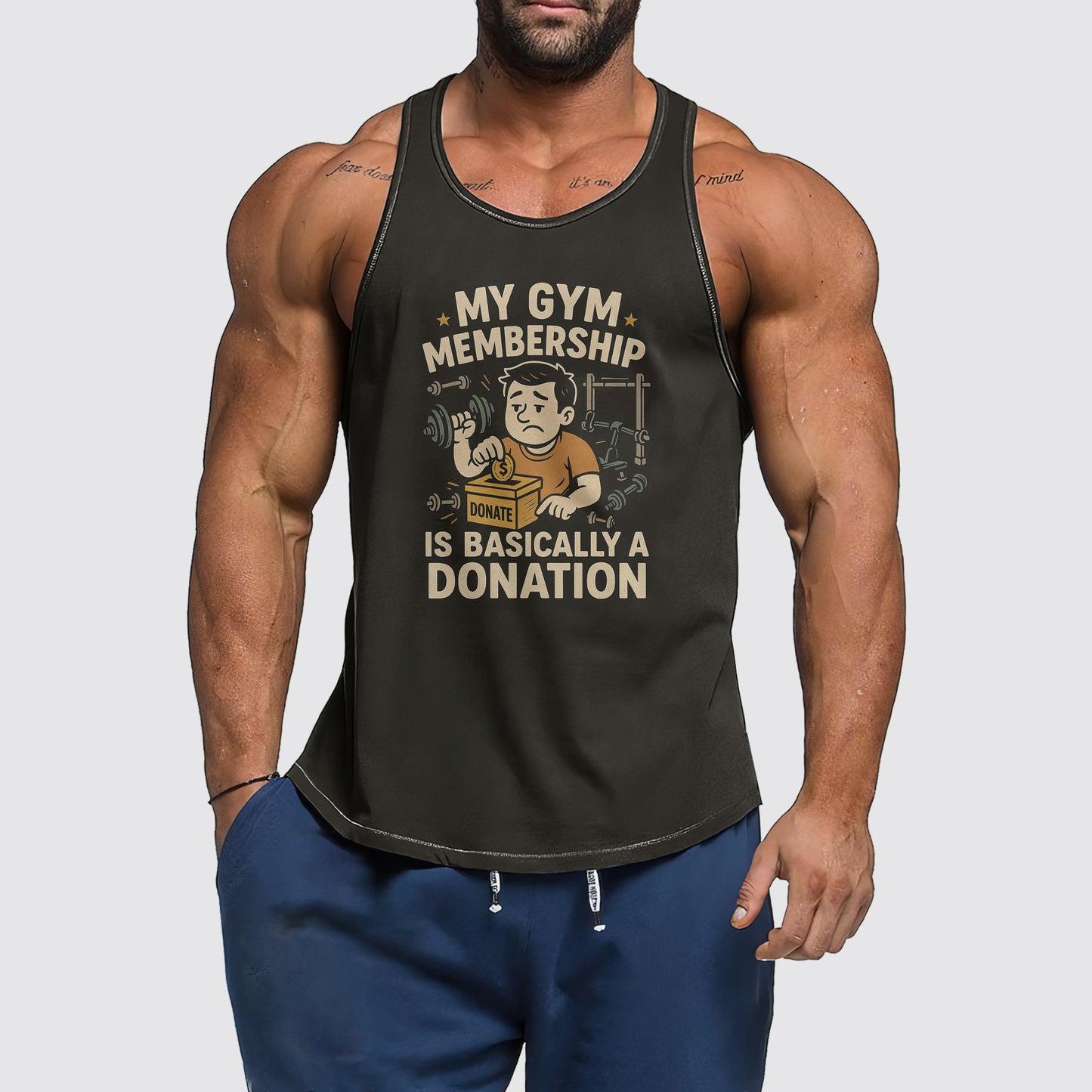 Ultimate Gym Tank Top for Men: Stay Cool and Comfy During Intense Workouts- AA06860