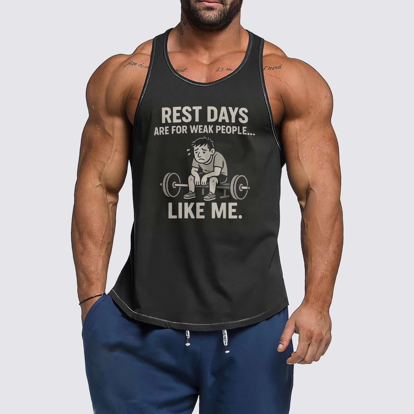 Ultimate Gym Tank Top for Men: Stay Cool and Comfy During Intense Workouts- AA06866