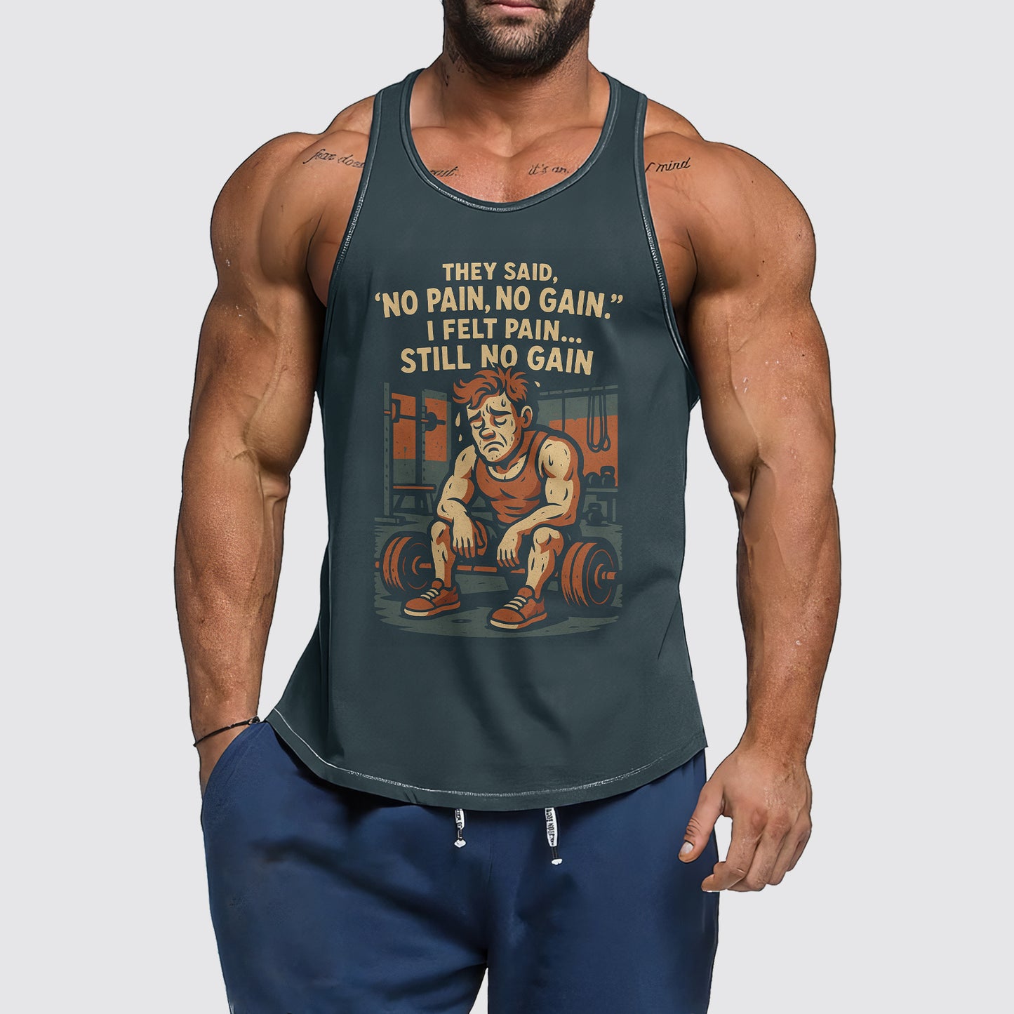 Ultimate Gym Tank Top for Men: Stay Cool and Comfy During Intense Workouts- AA06867