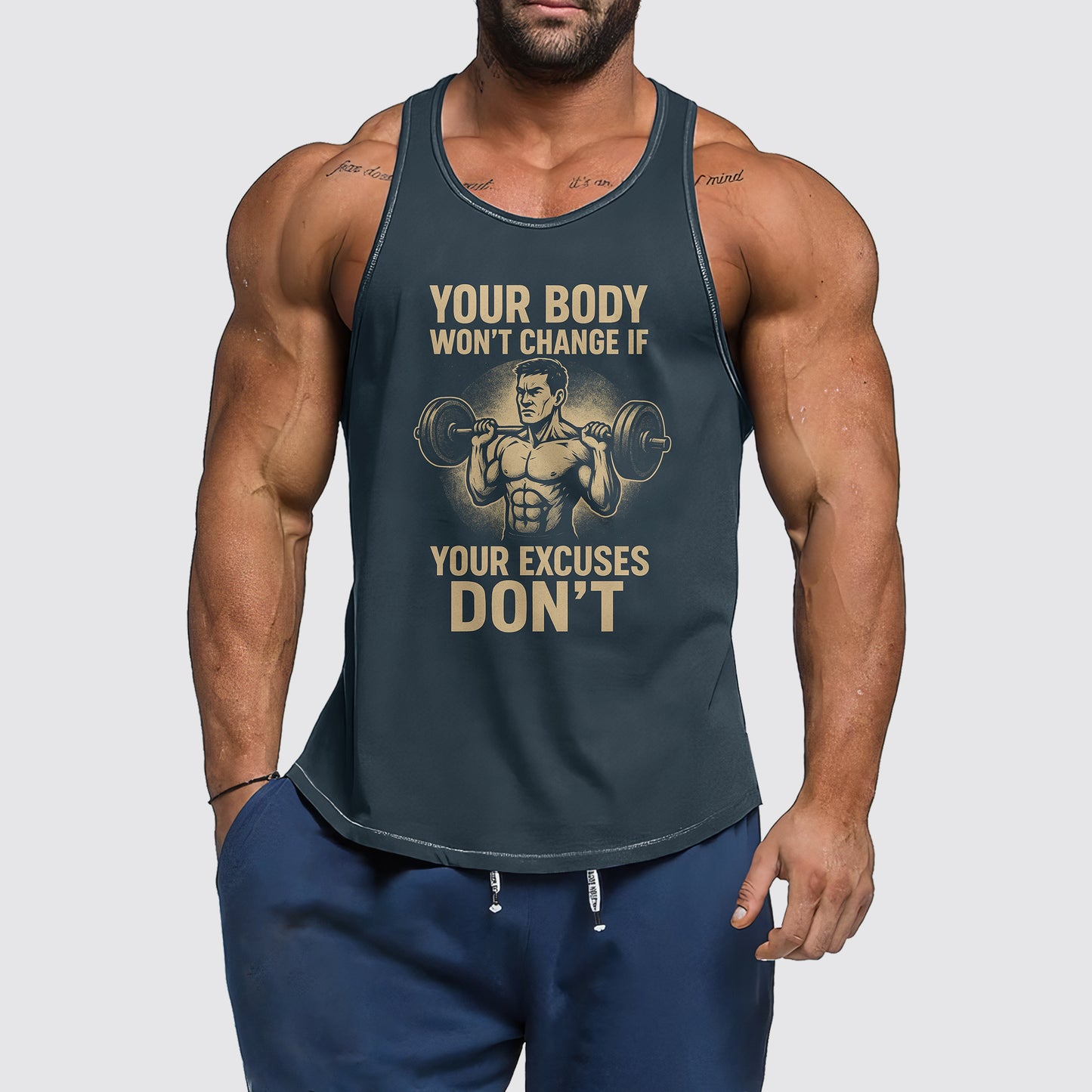 Ultimate Gym Tank Top for Men: Stay Cool and Comfy During Intense Workouts- AA06869