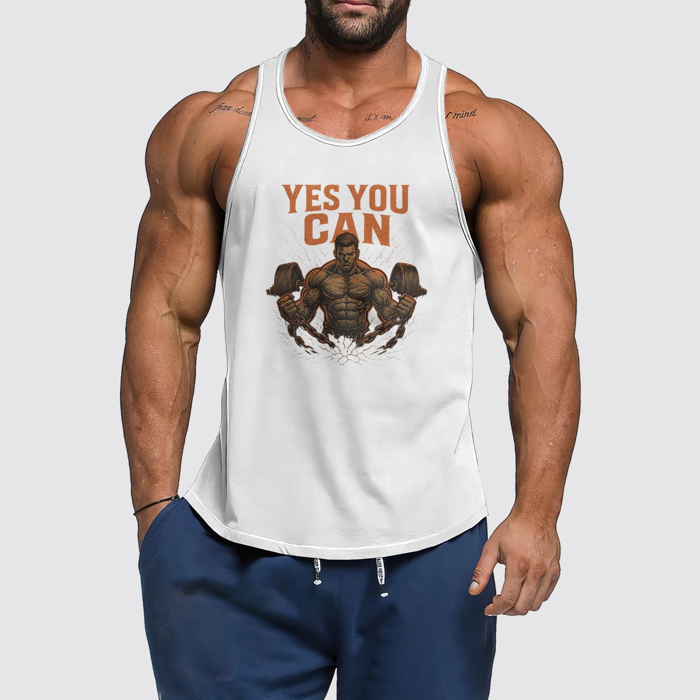 Ultimate Gym Tank Top for Men: Stay Cool and Comfy During Intense Workouts- AA07014
