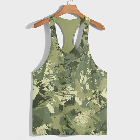 Camo Racerback Tank Top – Tactical Strength for Bodybuilders- AA07071