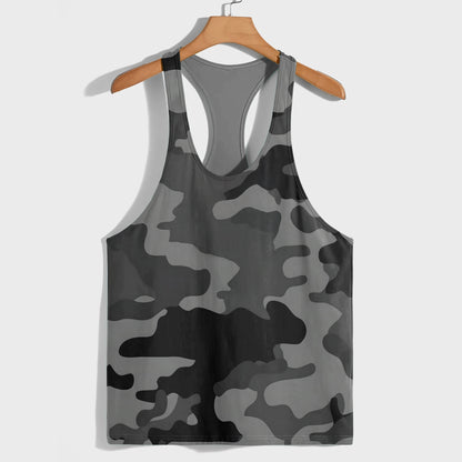 Camo Racerback Tank Top – Tactical Strength for Bodybuilders- AA07072