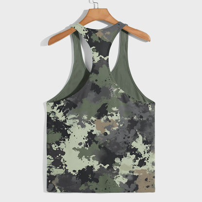 Camo Racerback Tank Top – Tactical Strength for Bodybuilders- AA07074