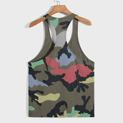 Camo Racerback Tank Top – Tactical Strength for Bodybuilders- AA07077