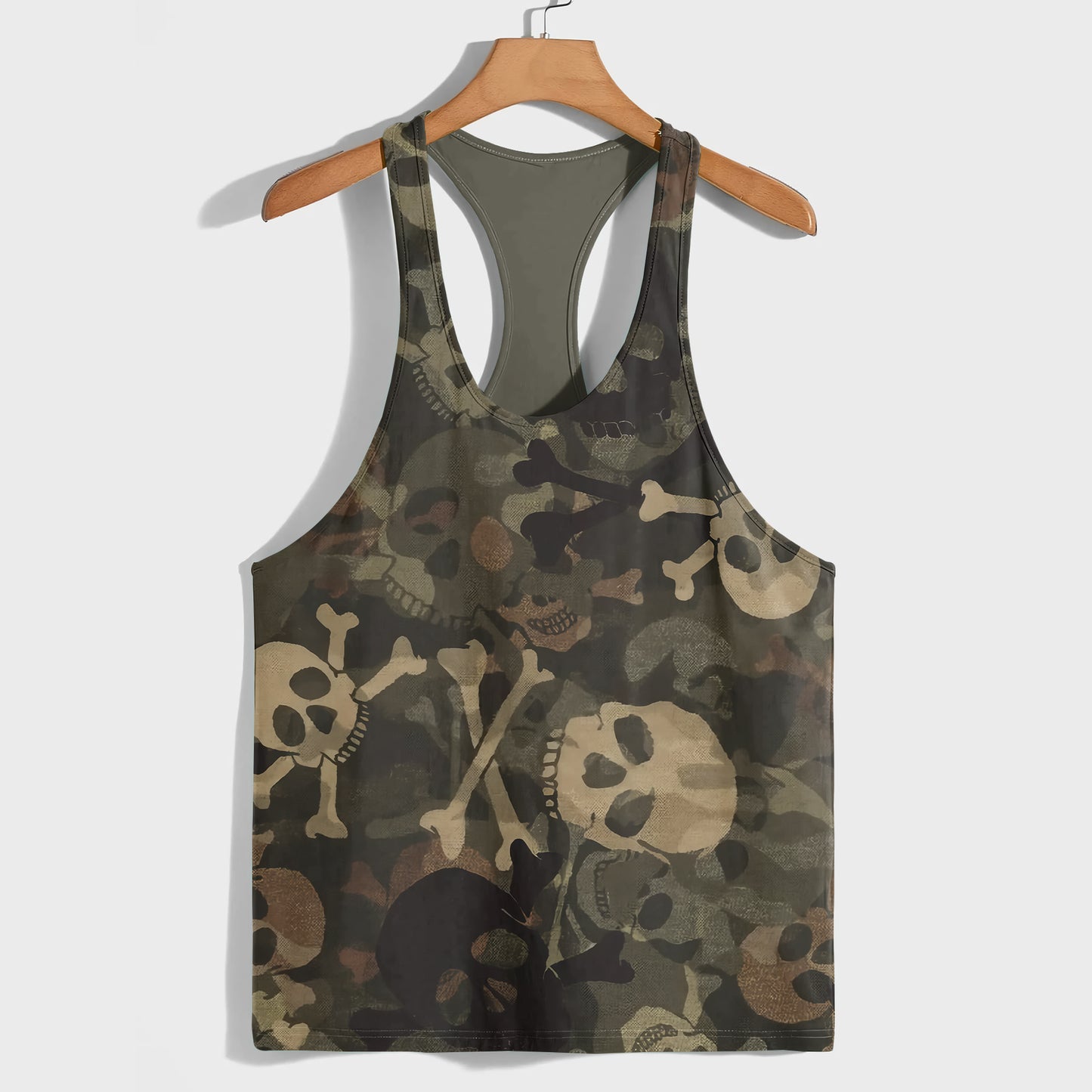 Camo Racerback Tank Top – Tactical Strength for Bodybuilders- AA07078