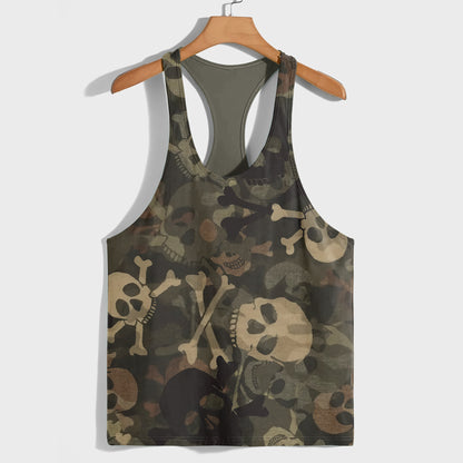 Camo Racerback Tank Top – Tactical Strength for Bodybuilders- AA07078