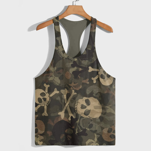 Camo Racerback Tank Top – Tactical Strength for Bodybuilders- AA07078