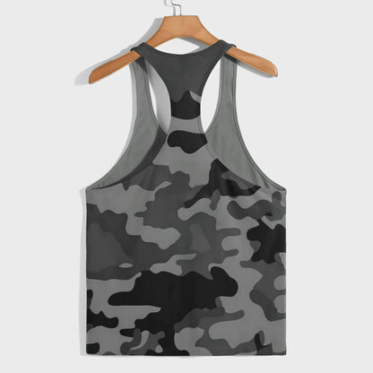 Camo Racerback Tank Top – Tactical Strength for Bodybuilders- AA07079