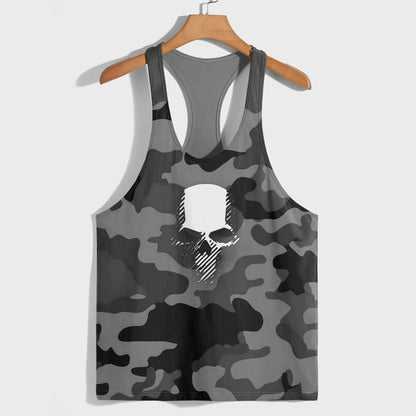 Camo Racerback Tank Top – Tactical Strength for Bodybuilders- AA07079