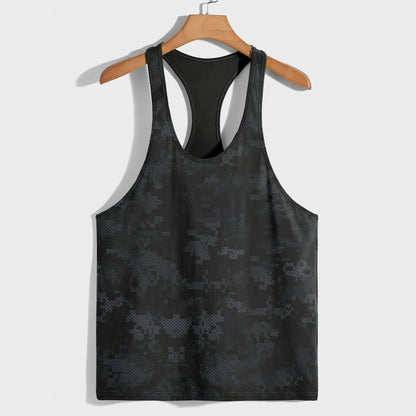 Camo Racerback Tank Top – Tactical Strength for Bodybuilders- AA07084