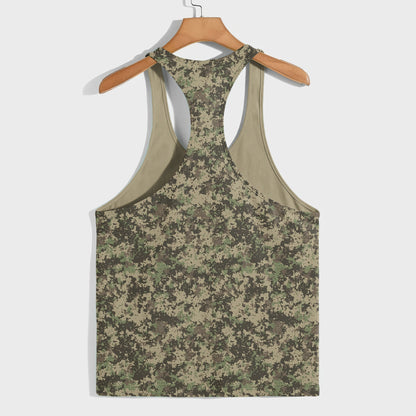 Camo Racerback Tank Top – Tactical Strength for Bodybuilders- AA07086