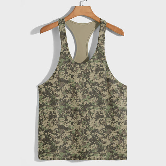 Camo Racerback Tank Top – Tactical Strength for Bodybuilders- AA07086