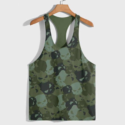 Camo Racerback Tank Top – Tactical Strength for Bodybuilders- AA07087