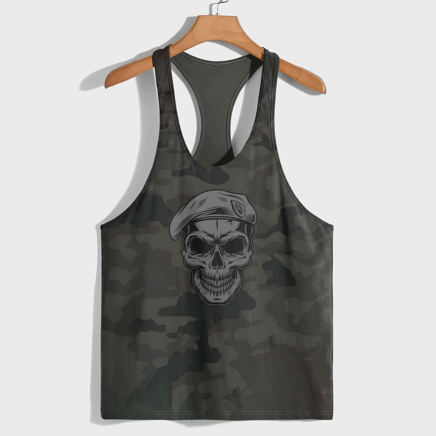 Camo Racerback Tank Top – Tactical Strength for Bodybuilders- AA07088