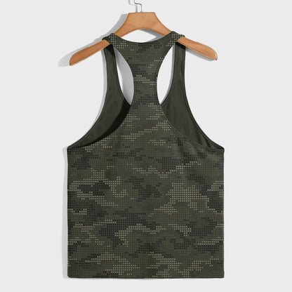 Camo Racerback Tank Top – Tactical Strength for Bodybuilders- AA07090