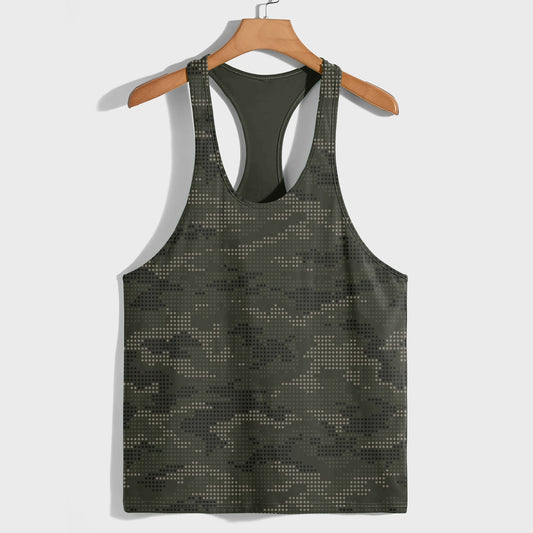 Camo Racerback Tank Top – Tactical Strength for Bodybuilders- AA07090