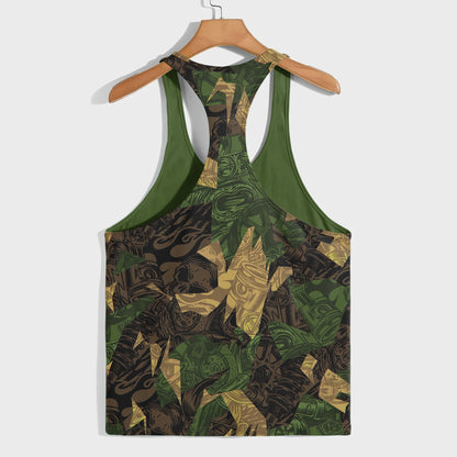 Camo Racerback Tank Top – Tactical Strength for Bodybuilders- AA07091