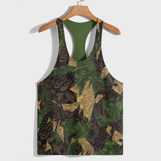 Camo Racerback Tank Top – Tactical Strength for Bodybuilders- AA07091