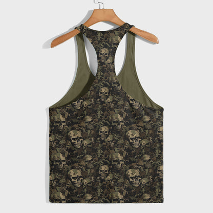 Camo Racerback Tank Top – Tactical Strength for Bodybuilders- AA07092