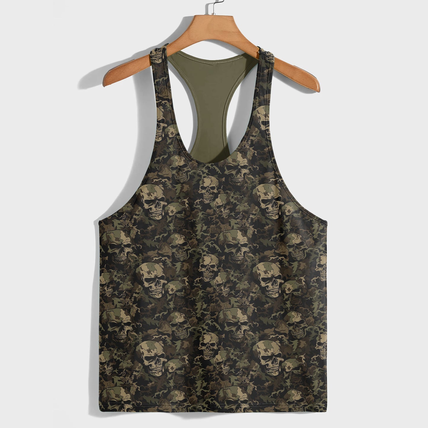 Camo Racerback Tank Top – Tactical Strength for Bodybuilders- AA07092
