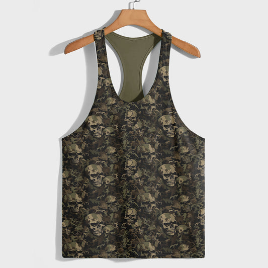 Camo Racerback Tank Top – Tactical Strength for Bodybuilders- AA07092