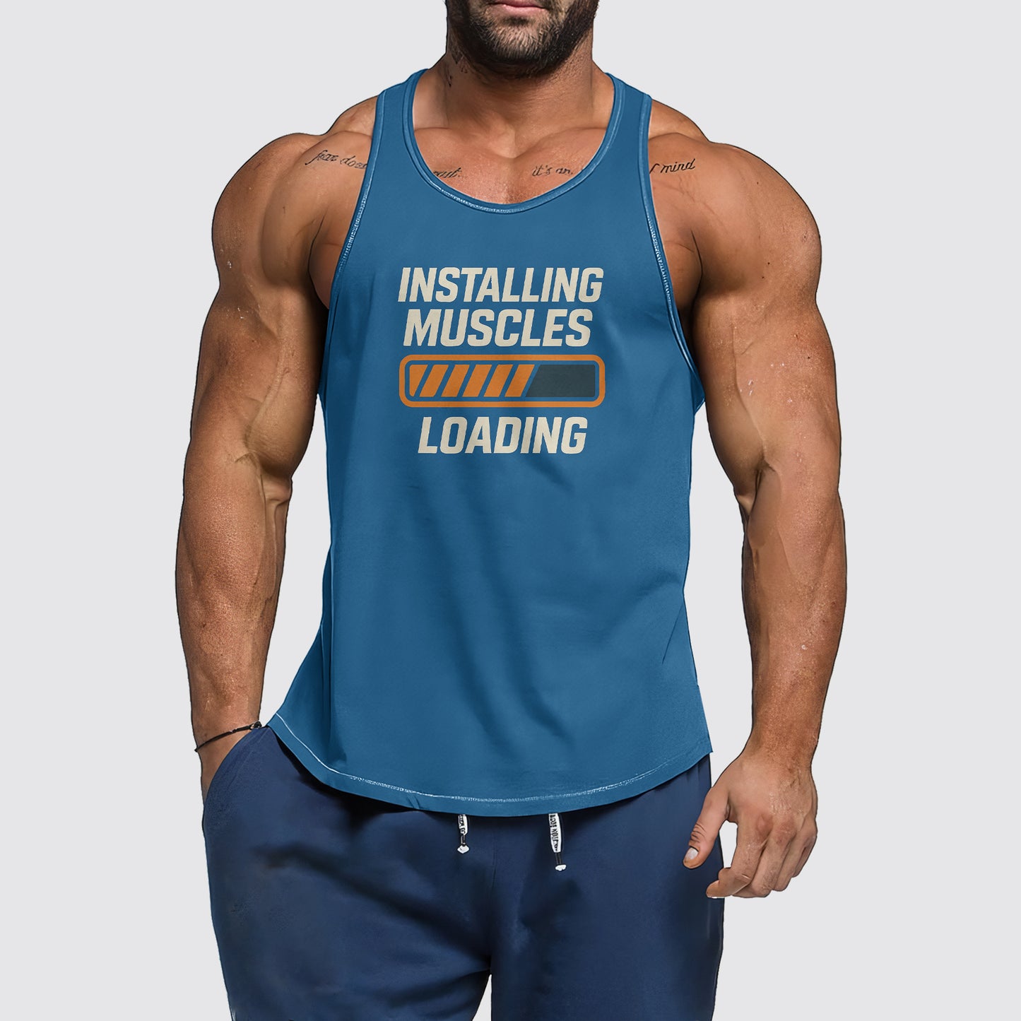 Ultimate Gym Tank Top for Men: Stay Cool and Comfy During Intense Workouts- AA07117