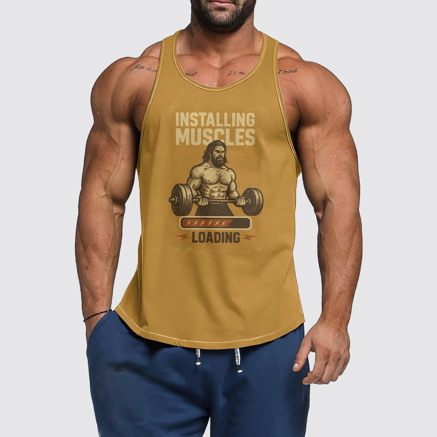 Ultimate Gym Tank Top for Men: Stay Cool and Comfy During Intense Workouts- AA07121