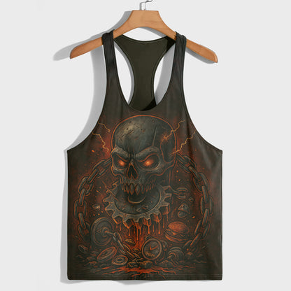 Skull 3D Racerback Tank Top- AA07563