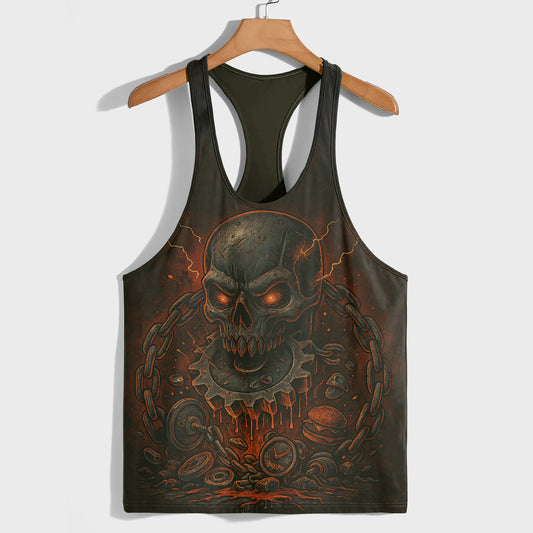 Skull 3D Racerback Tank Top- AA07563