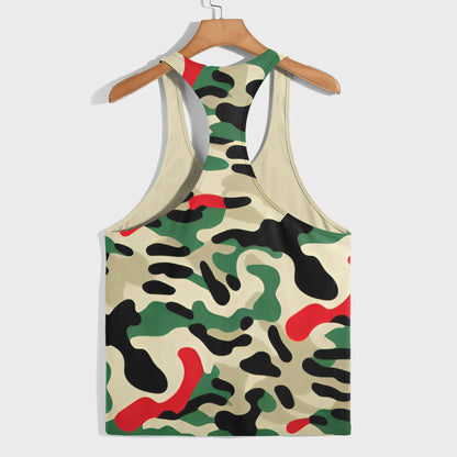 Camo Racerback Tank Top – Tactical Strength for Bodybuilders- AA07598