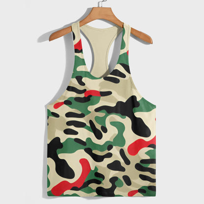 Camo Racerback Tank Top – Tactical Strength for Bodybuilders- AA07598