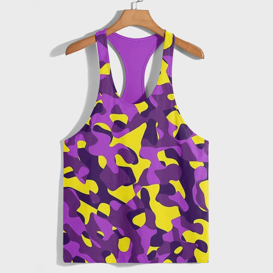 Camo Racerback Tank Top – Tactical Strength for Bodybuilders- AA07599