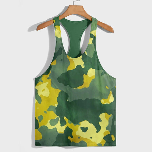 Camo Racerback Tank Top – Tactical Strength for Bodybuilders- AA07602