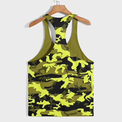 Camo Racerback Tank Top – Tactical Strength for Bodybuilders- AA07606