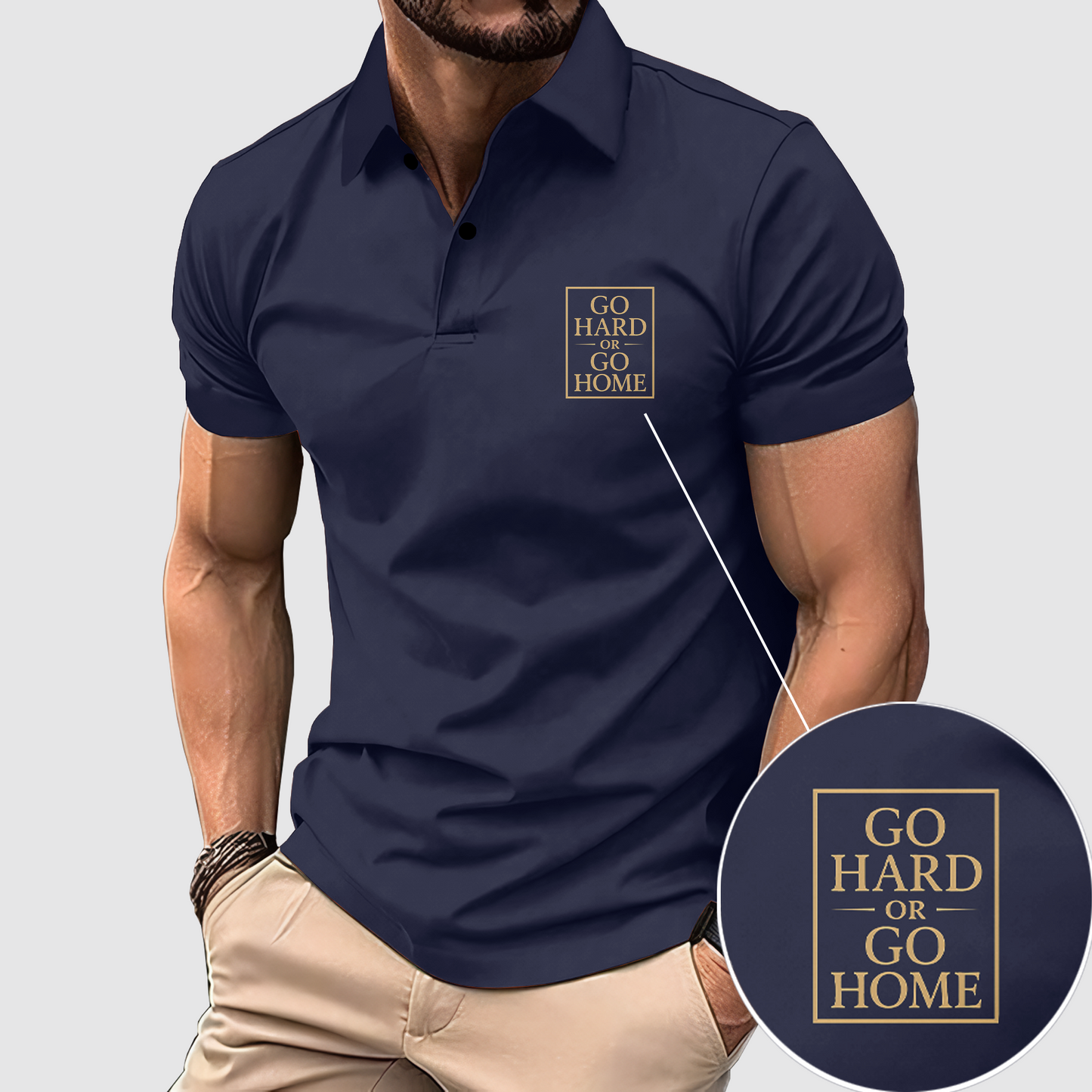 FlexFit Gym Polo Shirt: Performance & Style in Motion- AA07763