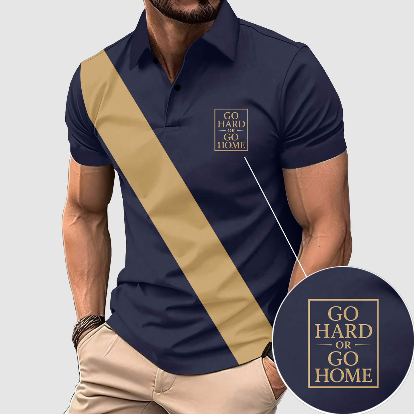 FlexFit Gym Polo Shirt: Performance & Style in Motion- AA07764