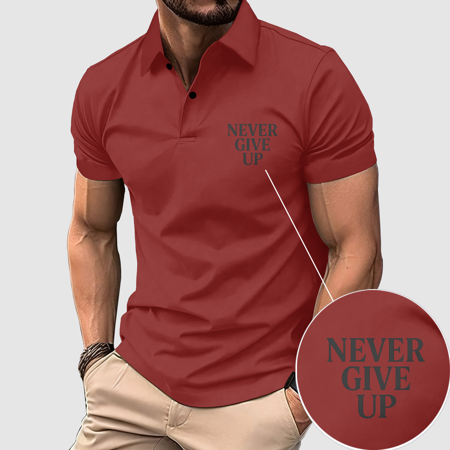 FlexFit Gym Polo Shirt: Performance & Style in Motion- AA07770
