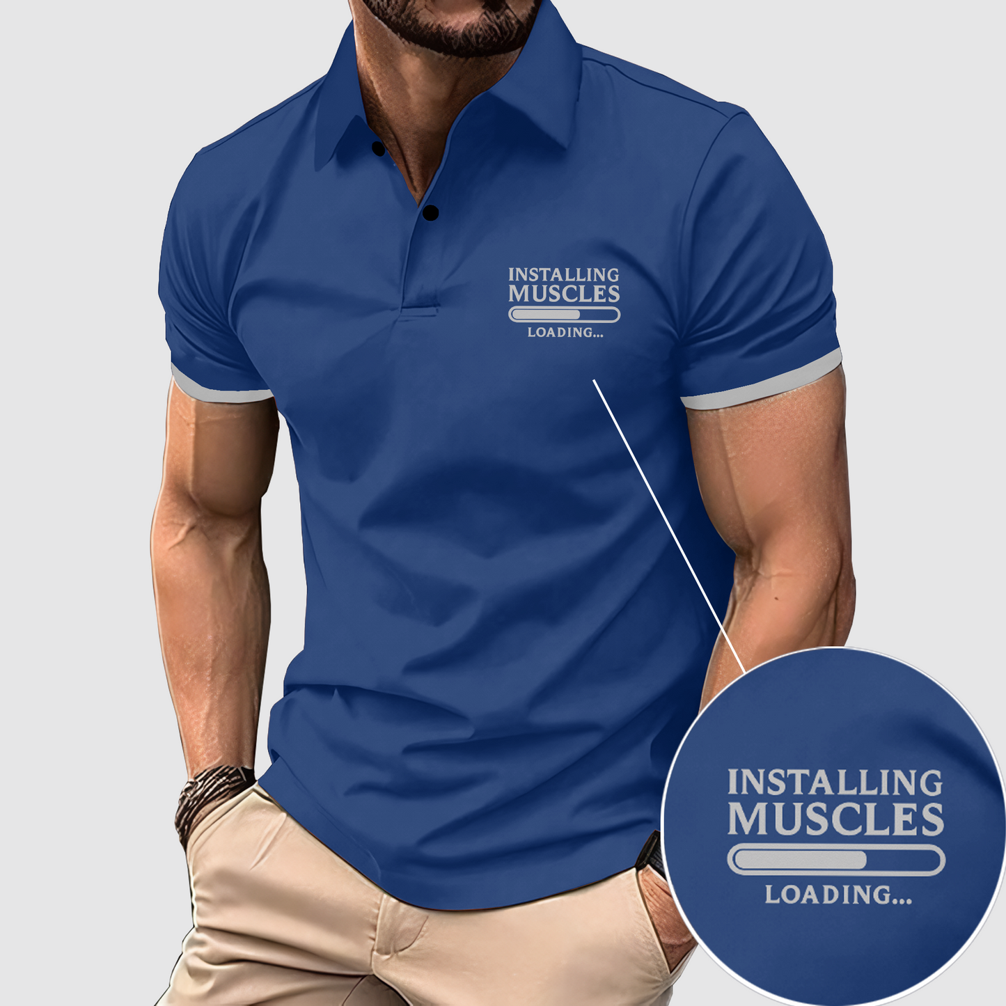 FlexFit Gym Polo Shirt: Performance & Style in Motion- AA07779
