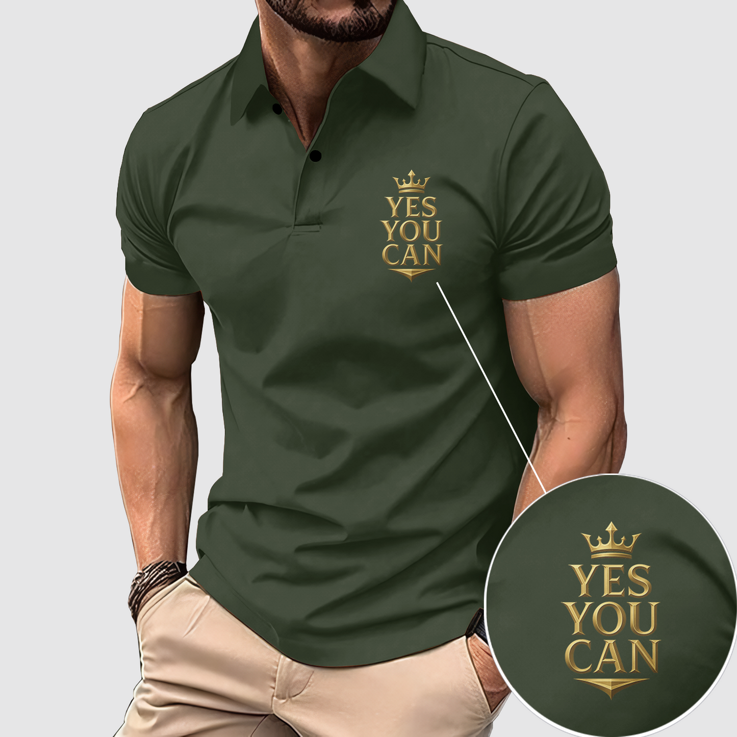 FlexFit Gym Polo Shirt: Performance & Style in Motion- AA07799